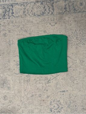Match Green Strapless Tube Top